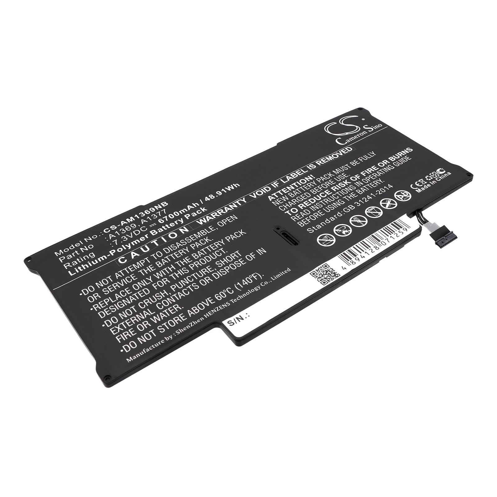 Batteri till Apple Macbook Air 13.3" A1369 mfl