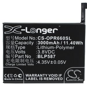 Batteri till Oppo R6607 mfl - 3.000 mAh