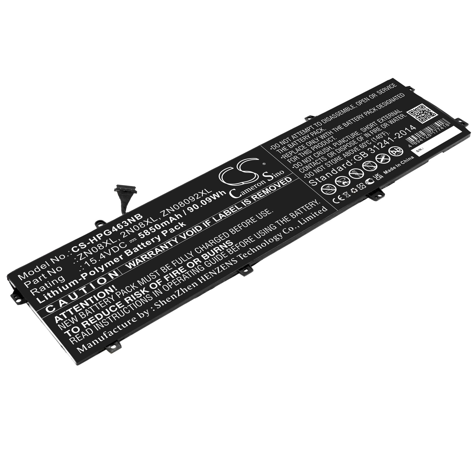 Batteri till HP ZBook Studio G3 V8N25PA mfl - 5.850 mAh