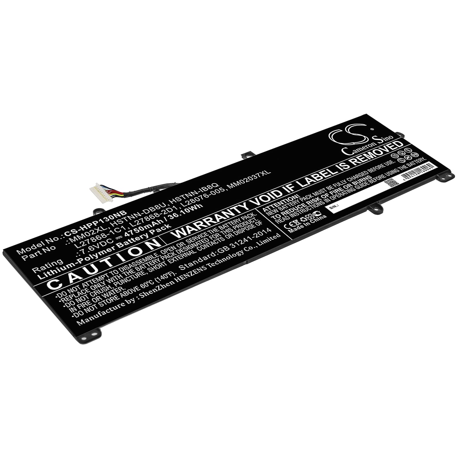 Batteri till HP Pavilion 13-AN0006TU mfl - 4.750 mAh