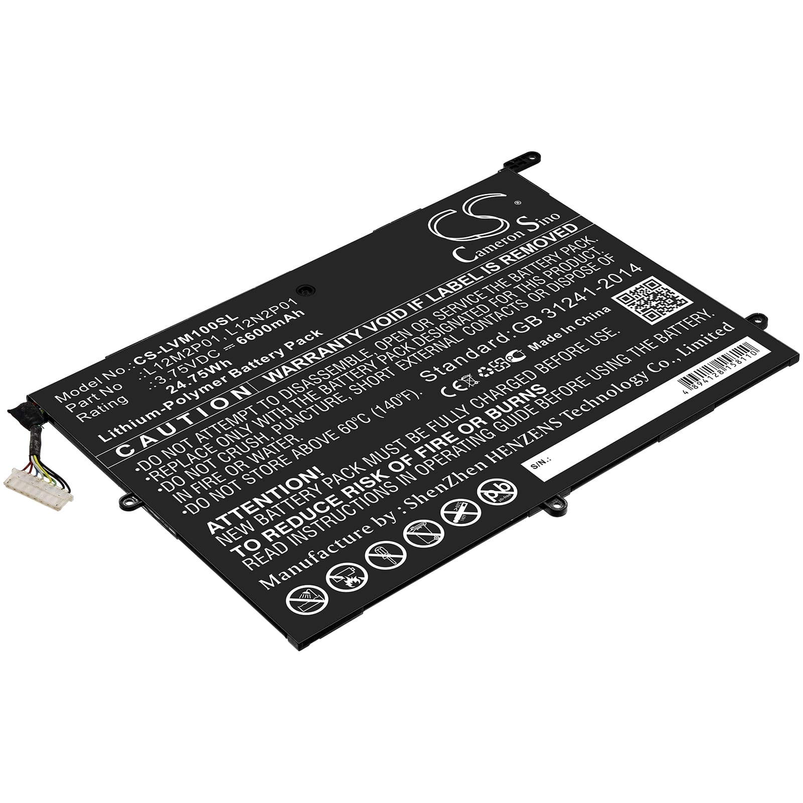 Batteri till Lenovo Miix 10 mfl - 6.600 mAh