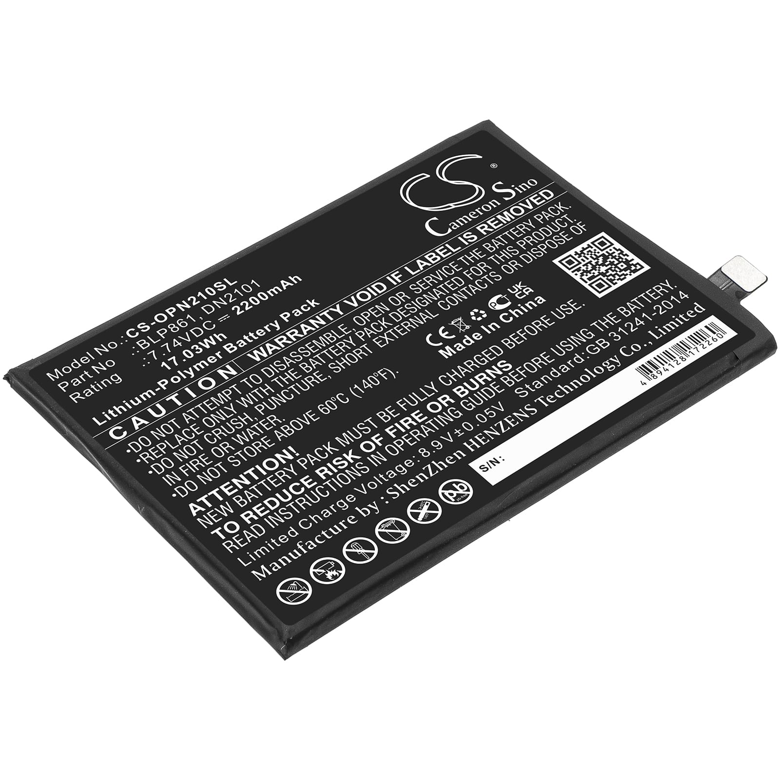 Batteri till OnePlus 9RT 5G mfl - 4.400 mAh
