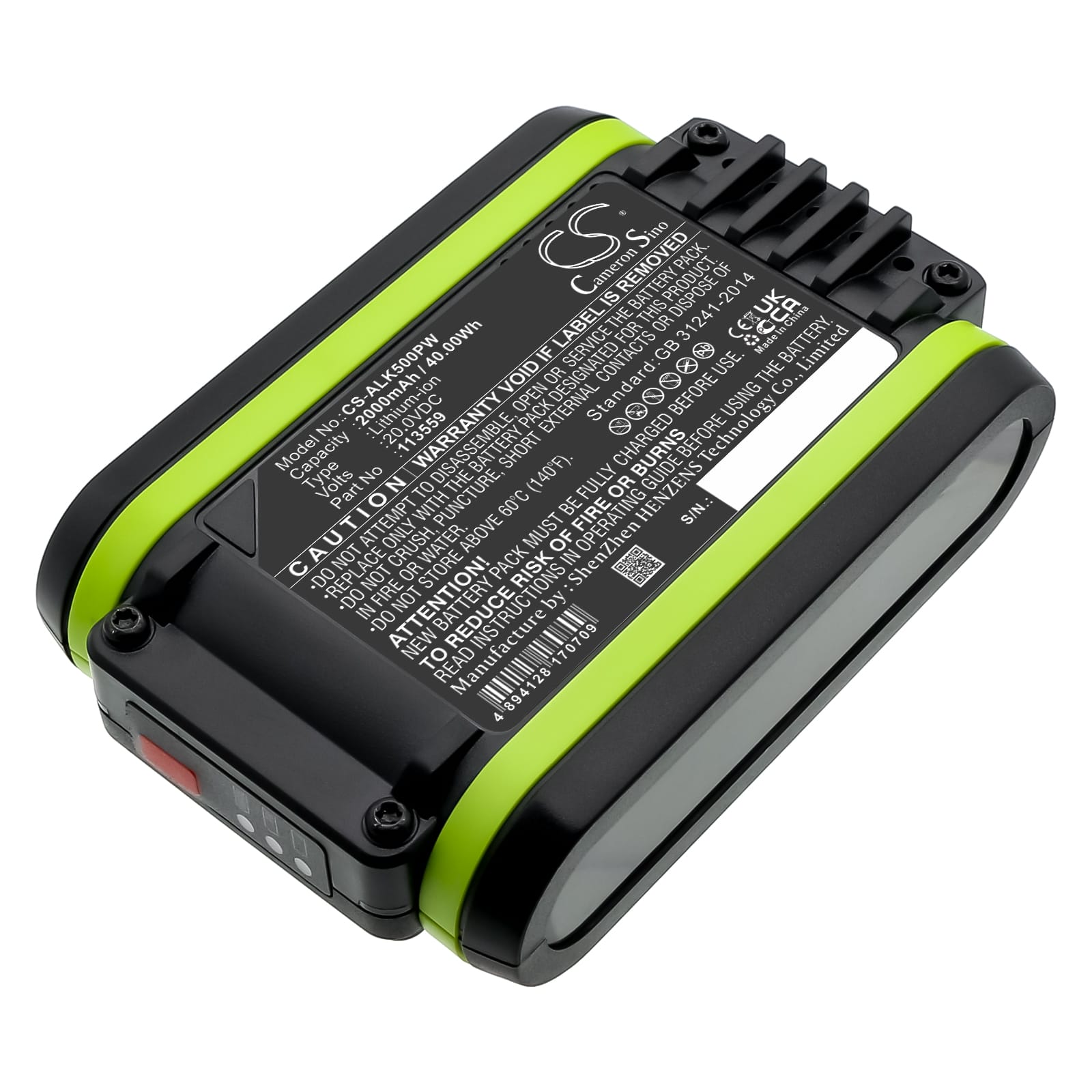 Batteri till Worx Landroid L1000 mfl - 2.000 mAh