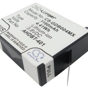 Batteri till GoPro Hero 4 mfl - 1.160 mAh