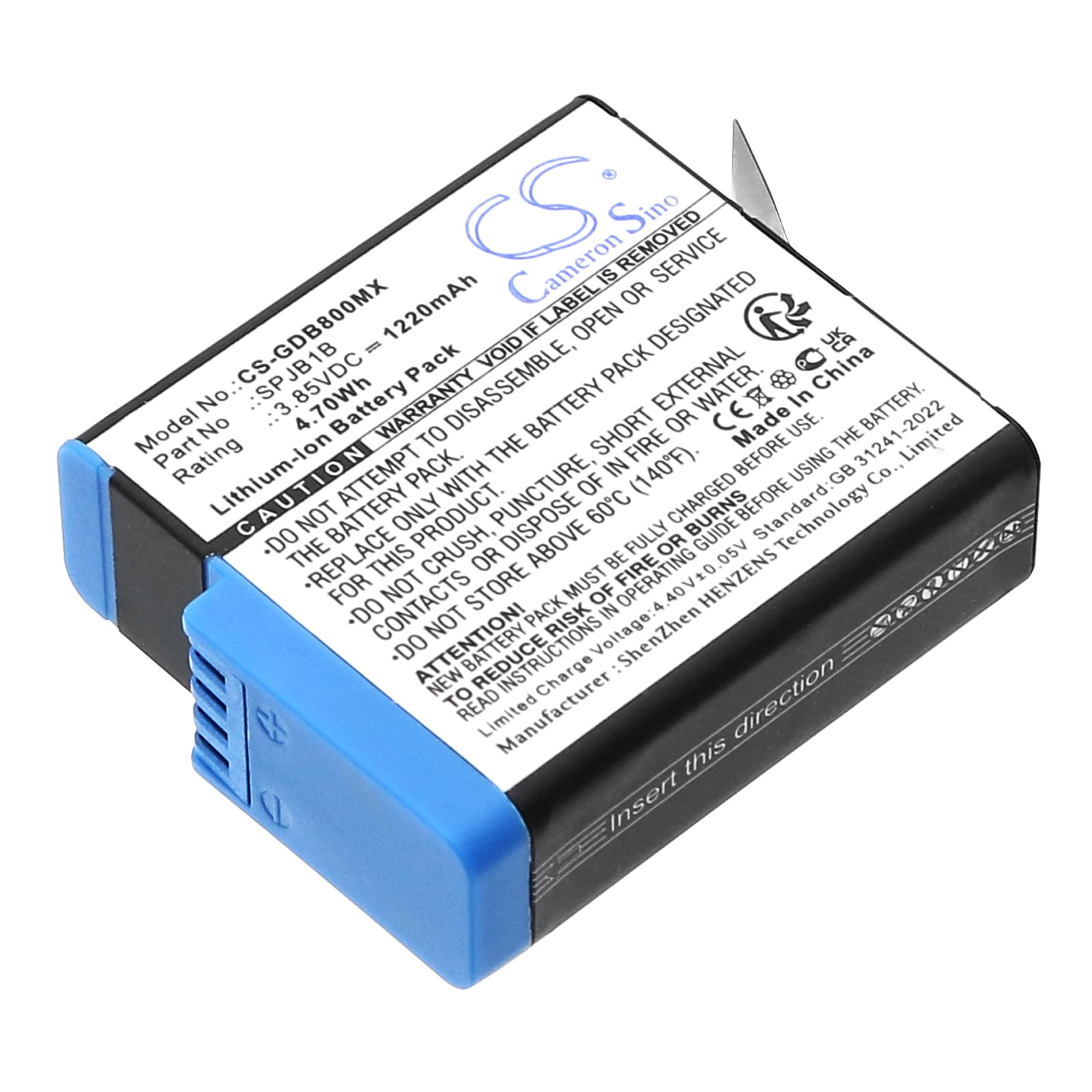 Batteri till GoPro Hero 5 Black mfl - 1.220 mAh