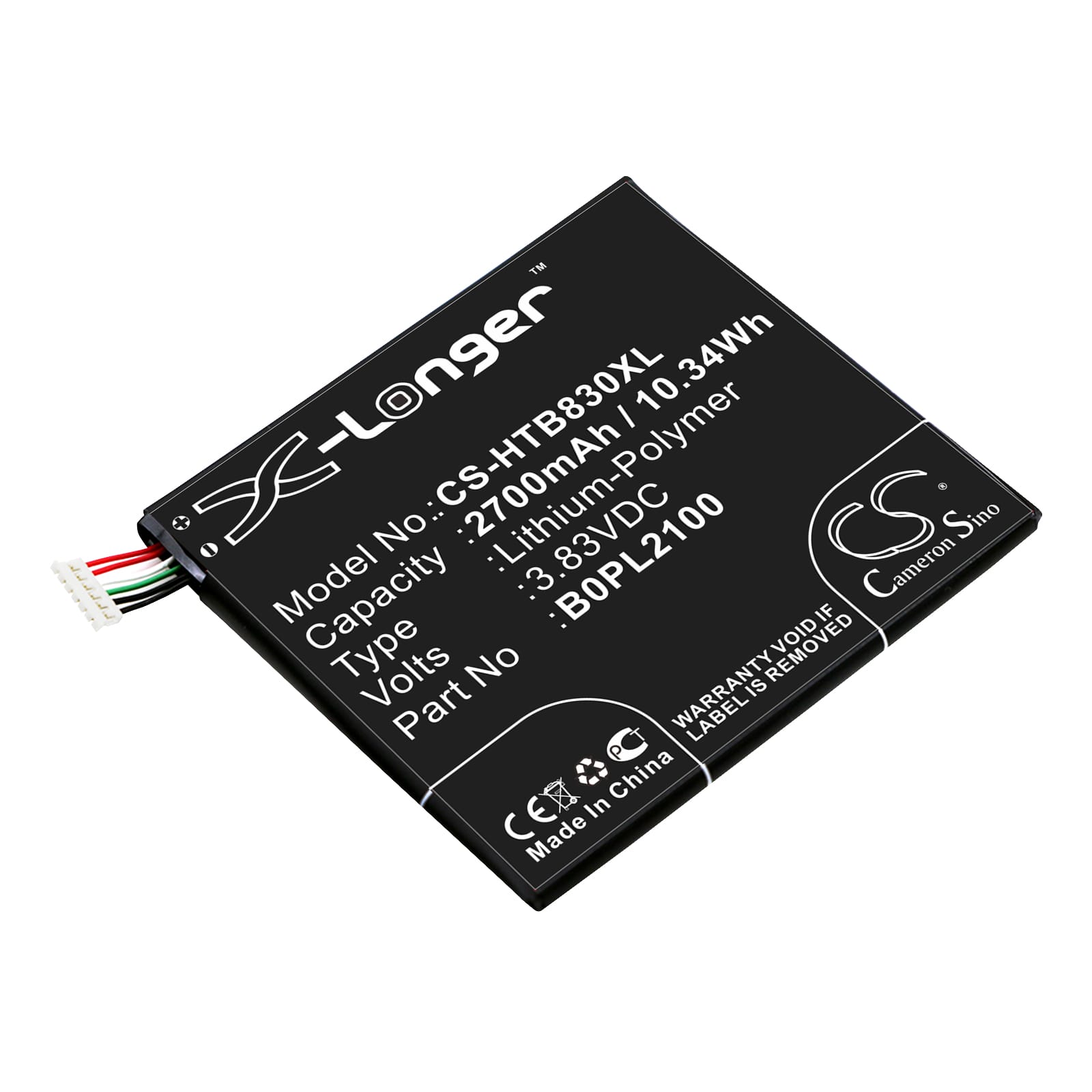 Batteri till HTC Butterfly 3 mfl - 2.700 mAh