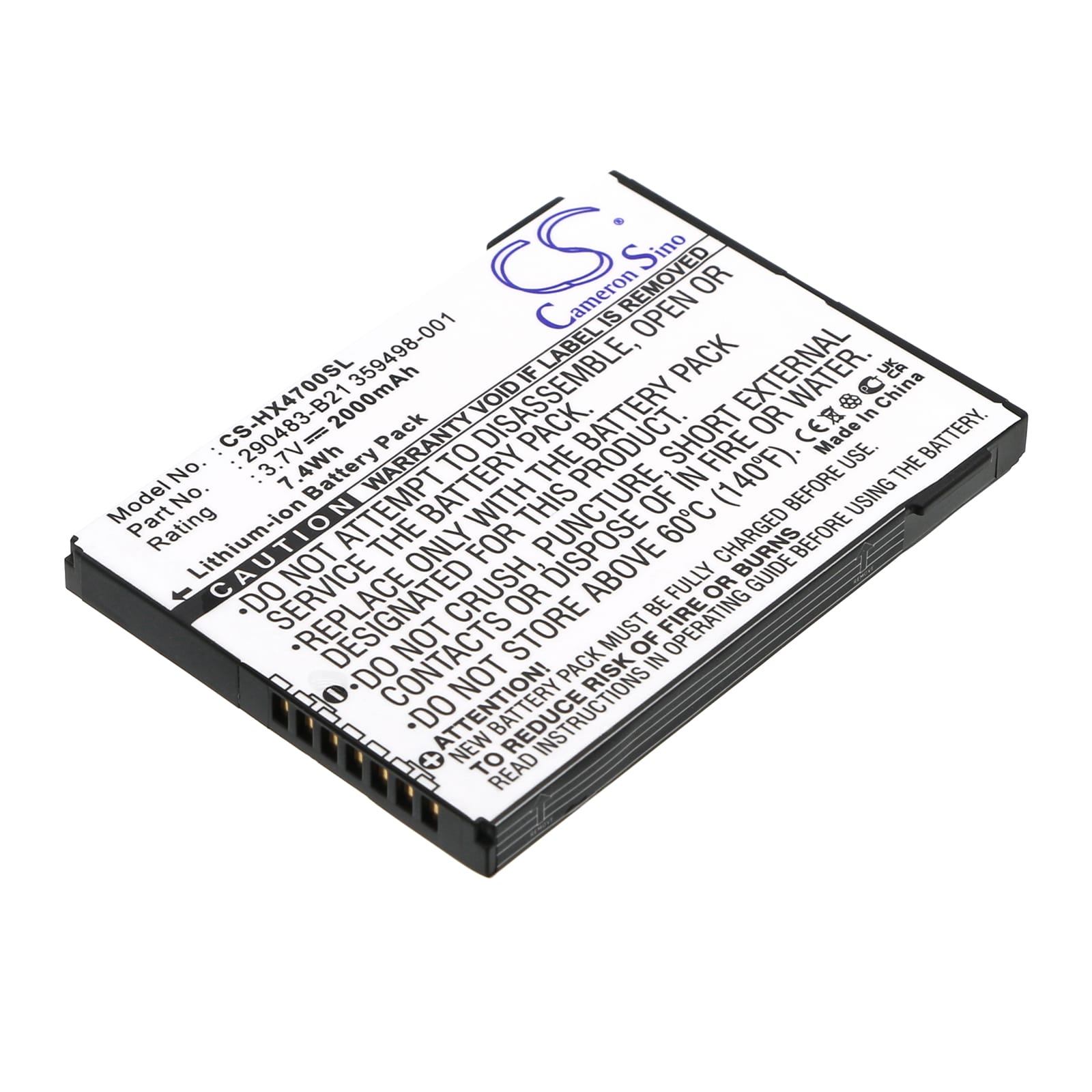 Batteri till iPAQ HX4700 mfl - 2.000 mAh