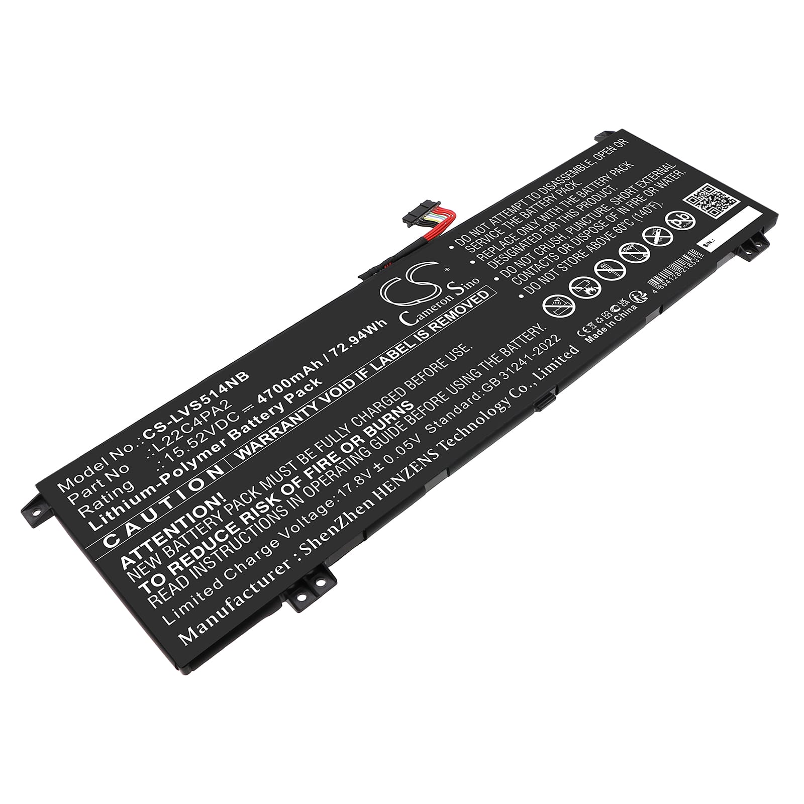 Batteri till Lenovo Legion Slim 5 mfl - 4.700 mAh