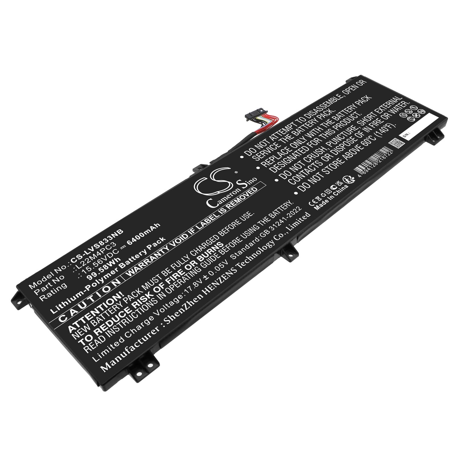 Batteri till Lenovo Legion 9i Gen 8 mfl - 6.400 mAh