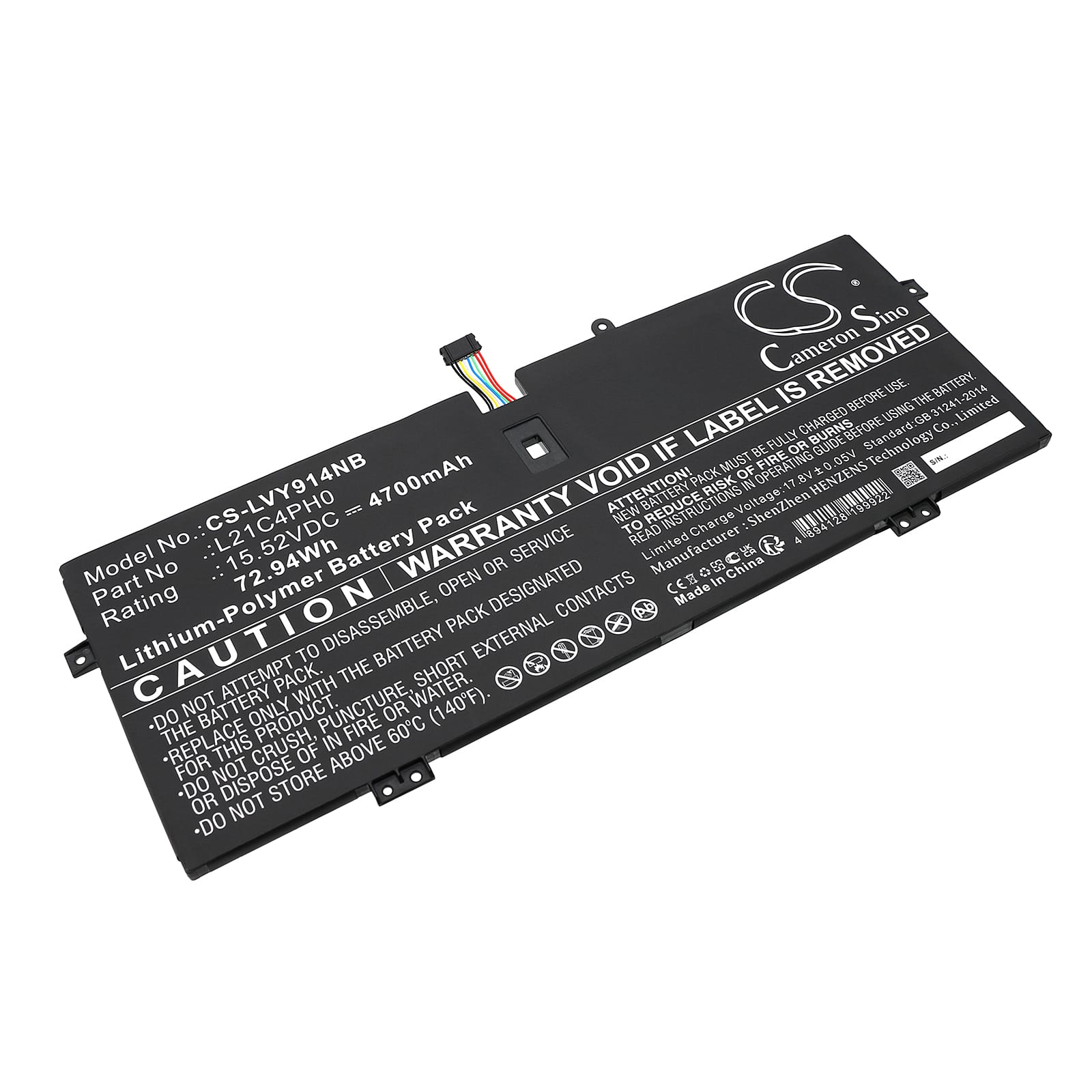 Batteri till Lenovo Yoga 9 mfl - 4.700 mAh