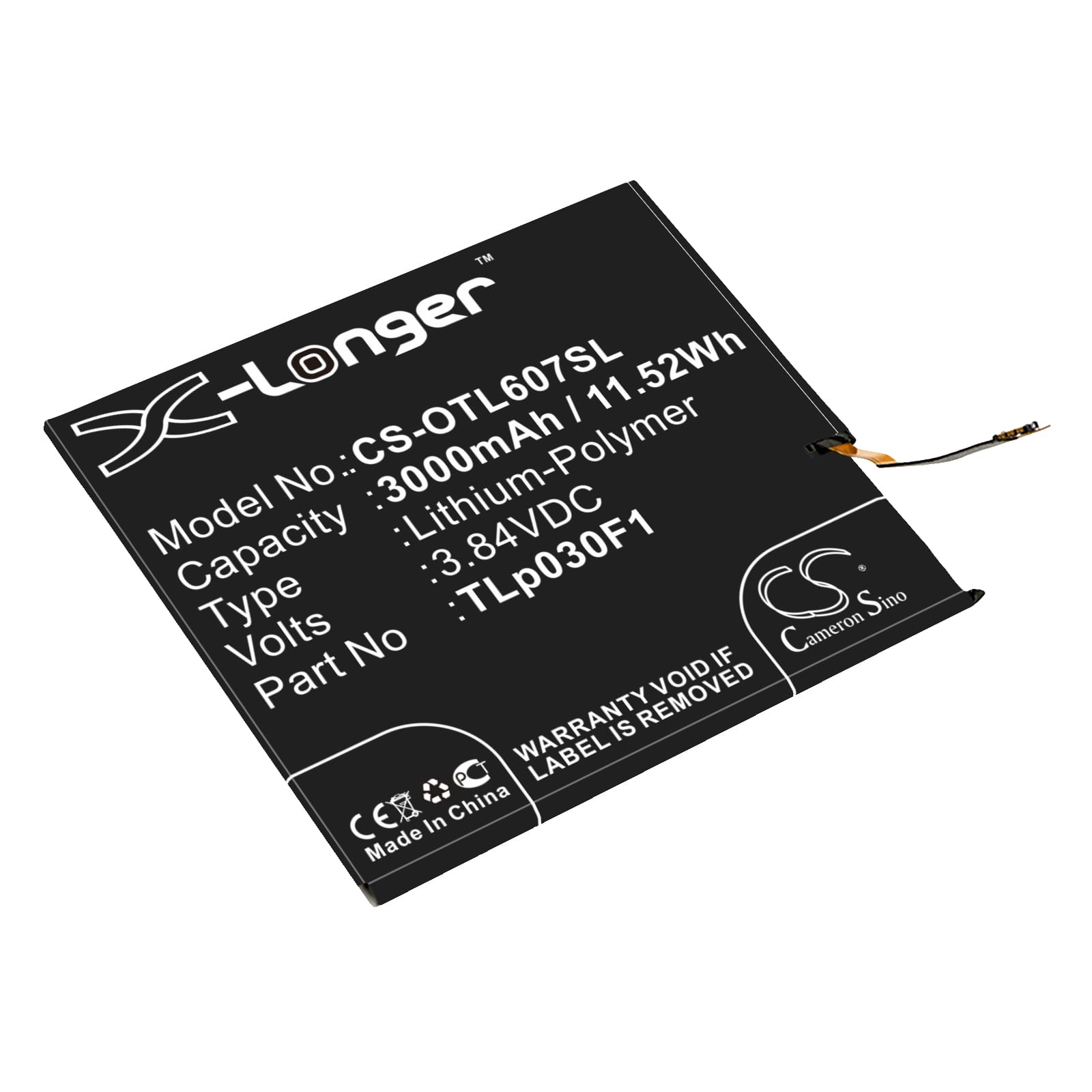 Batteri till BlackBerry BBA100-1 mfl - 3.000 mAh