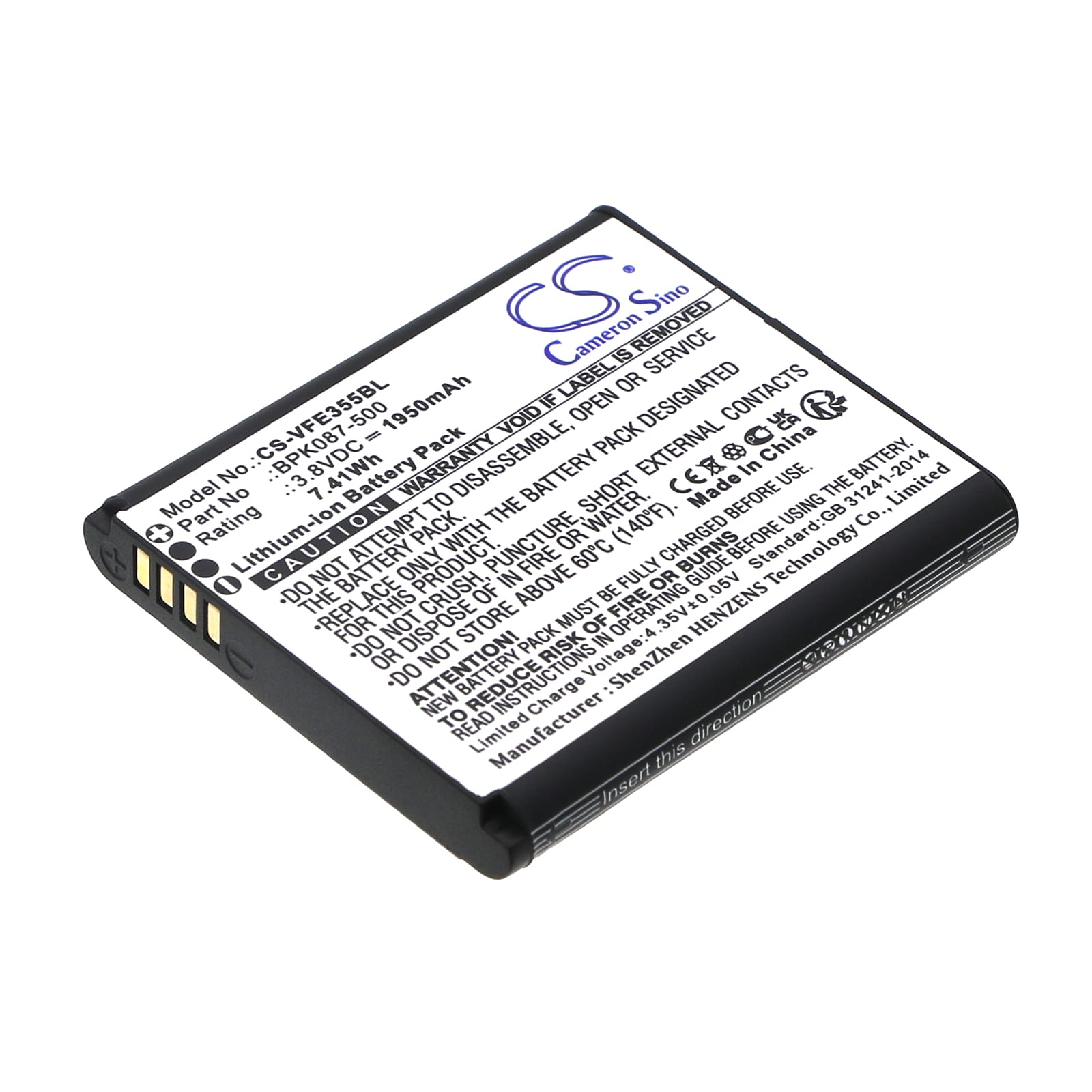 Batteri till Verifone e355 mfl - 1.950 mAh