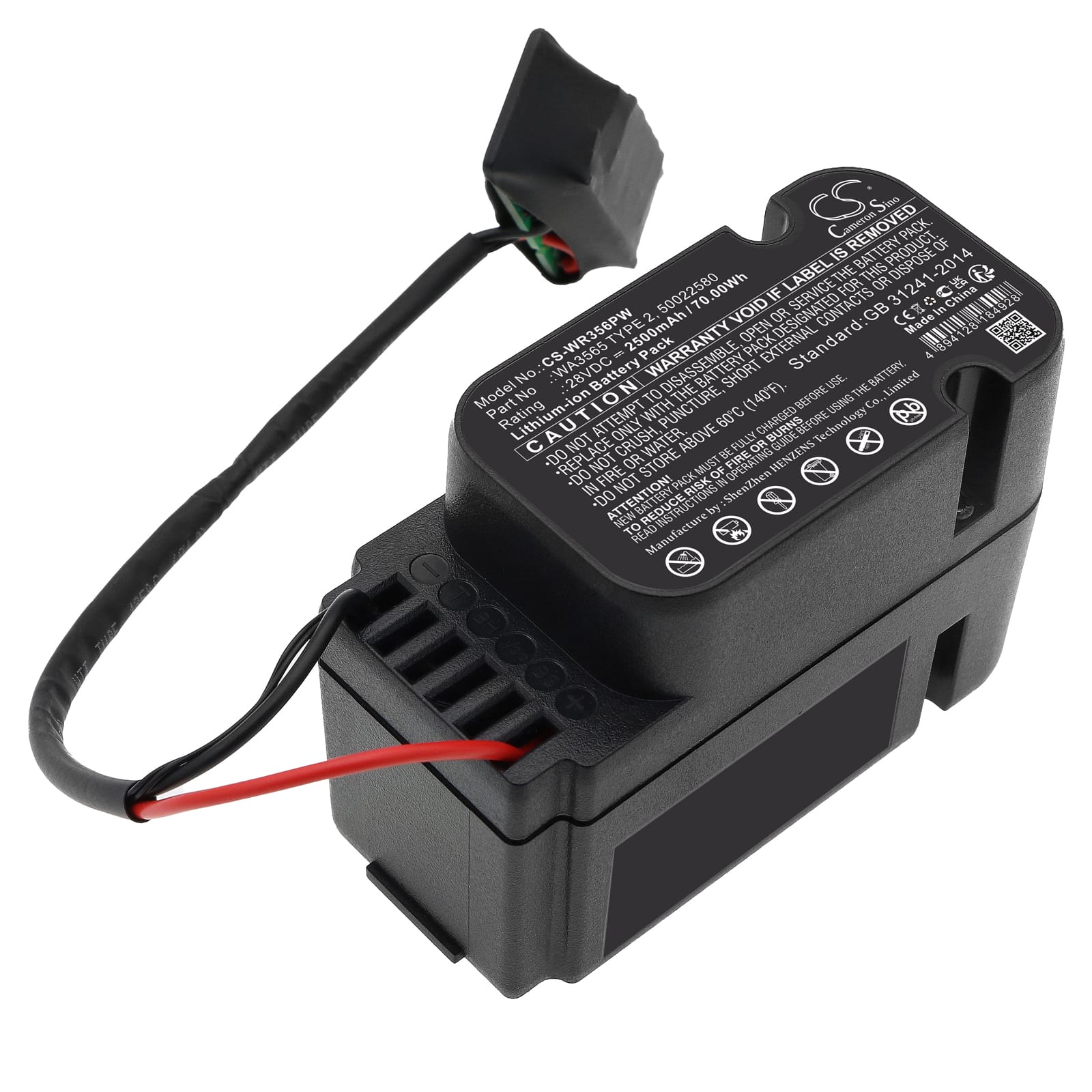 Batteri till Worx Landroid WG795E mfl - 2.500 mAh