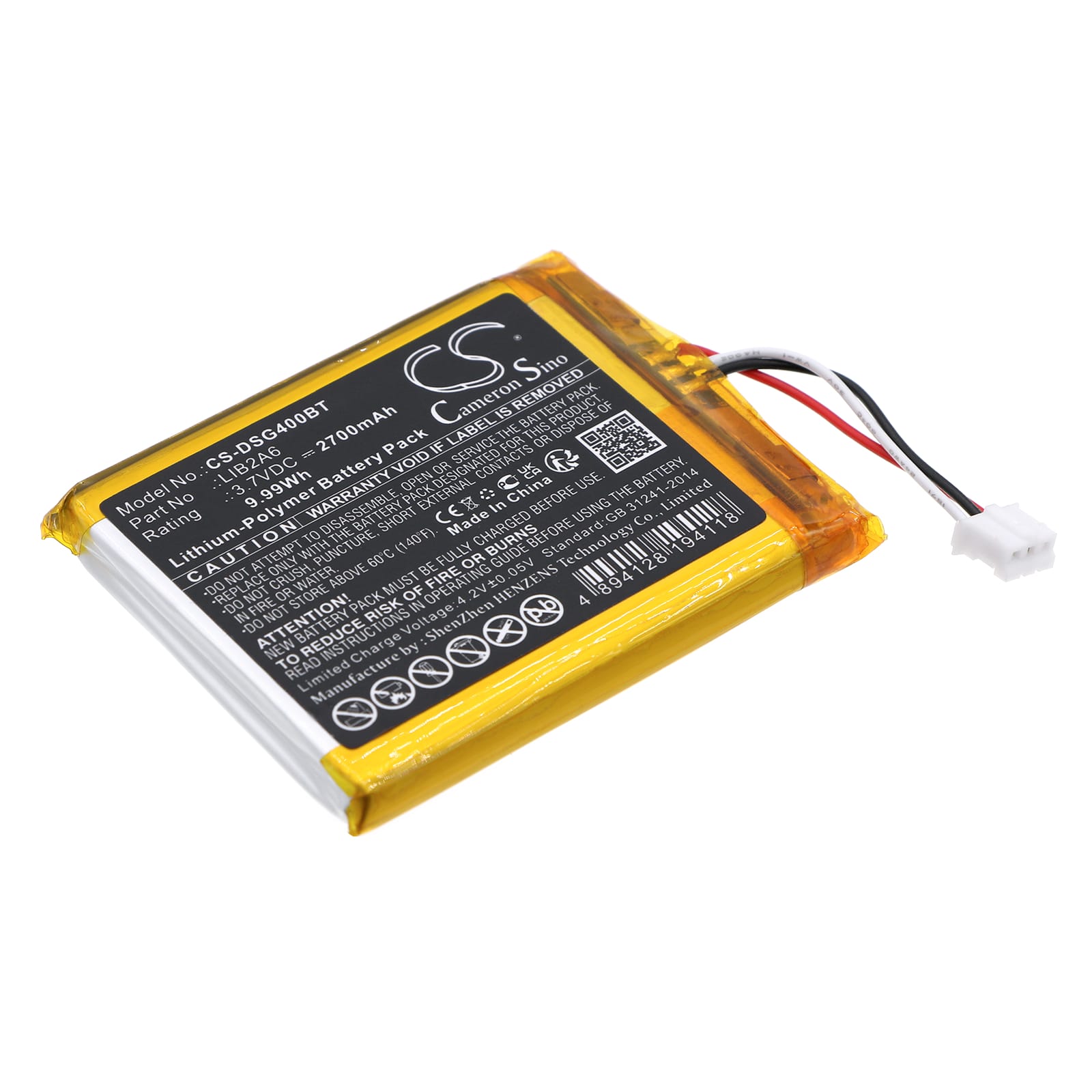 Batteri till Visonic B3G-220 mfl - 2.700 mAh