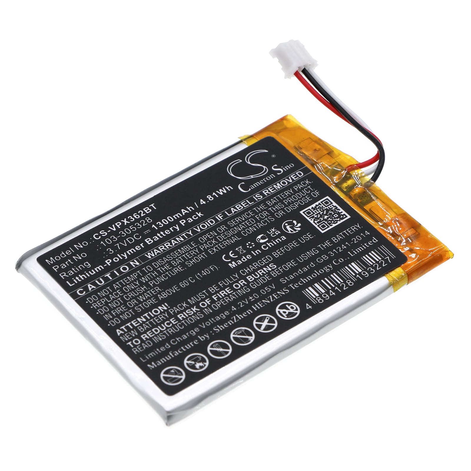 Batteri till Visonic PowerMaster 360 mfl - 1.300 mAh